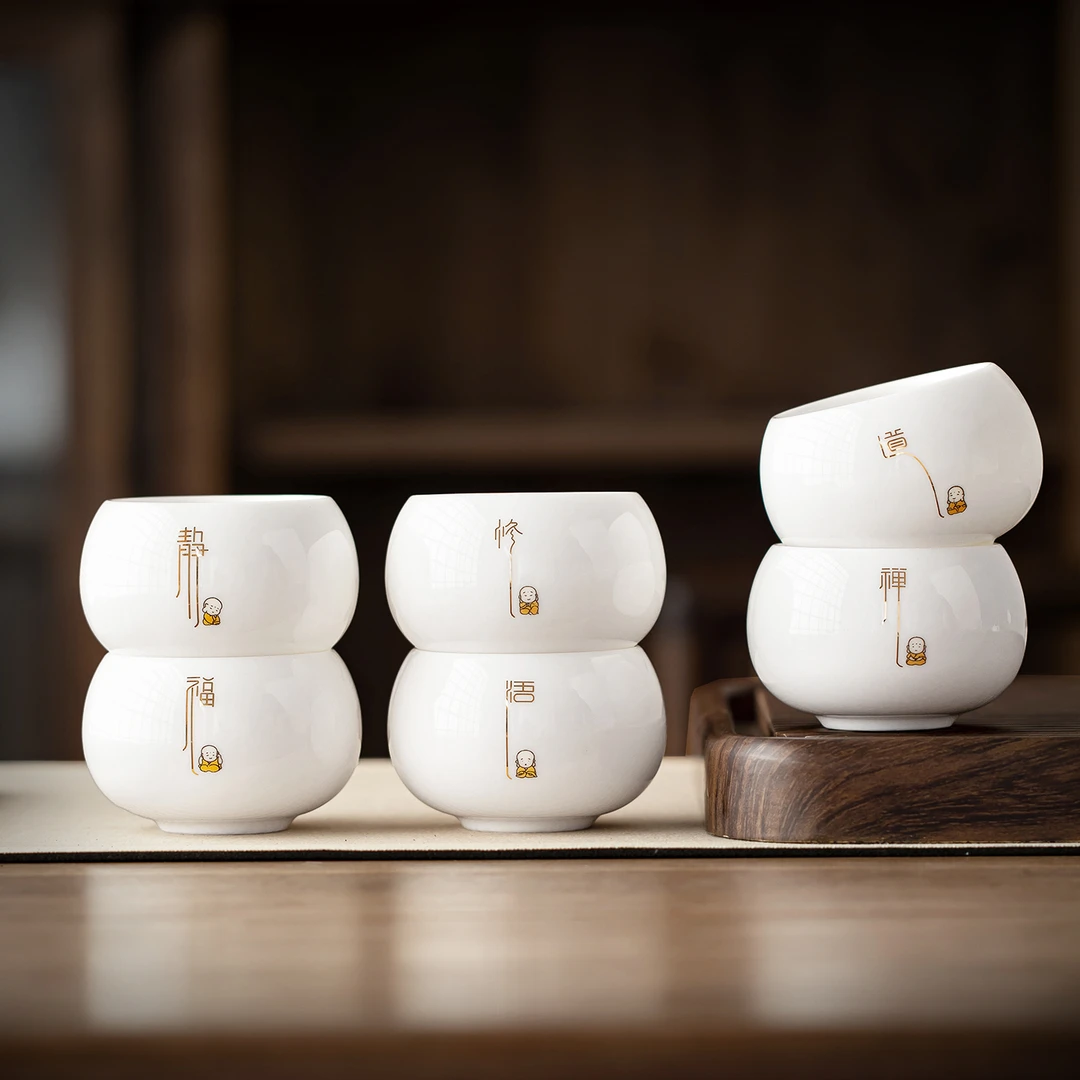 煌山羊脂玉瓷主人杯家用办公高档个人专用单杯德化白瓷喝茶建盏杯