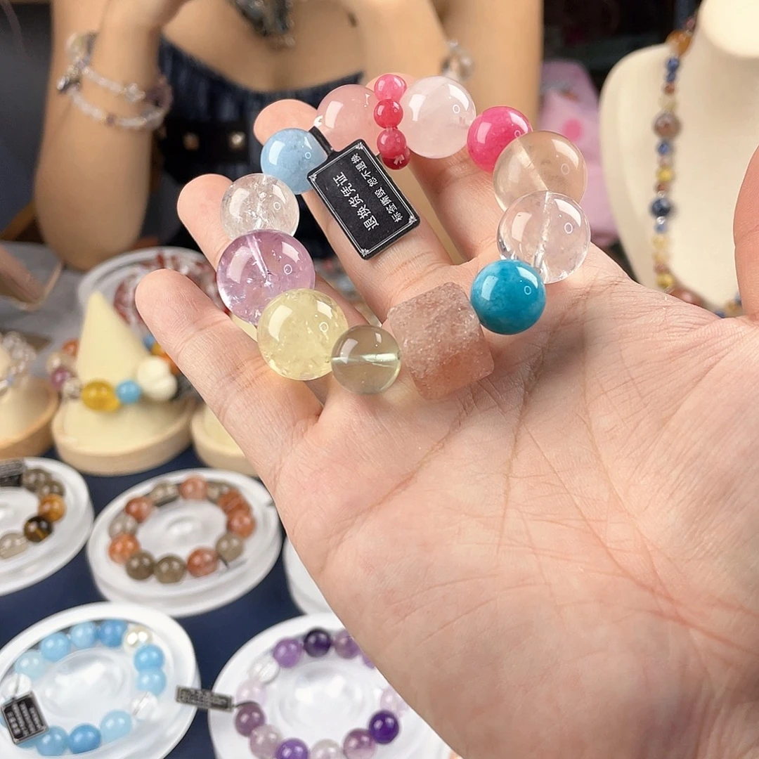 银S925镀金镶嵌手链水晶