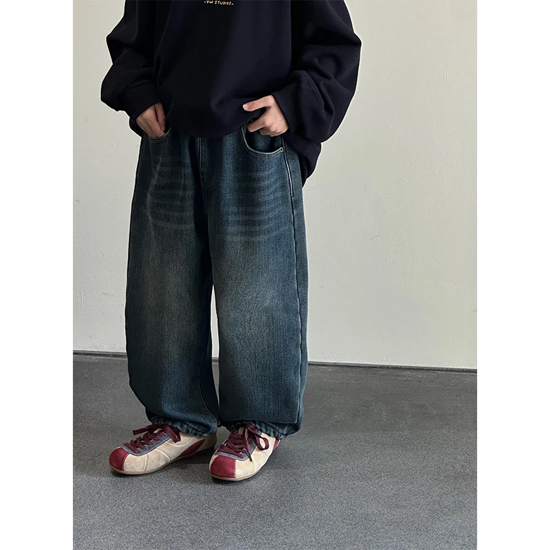 柒号童仓儿童牛仔裤加厚冬季裤子男童加绒长裤韩版中大童2025新款