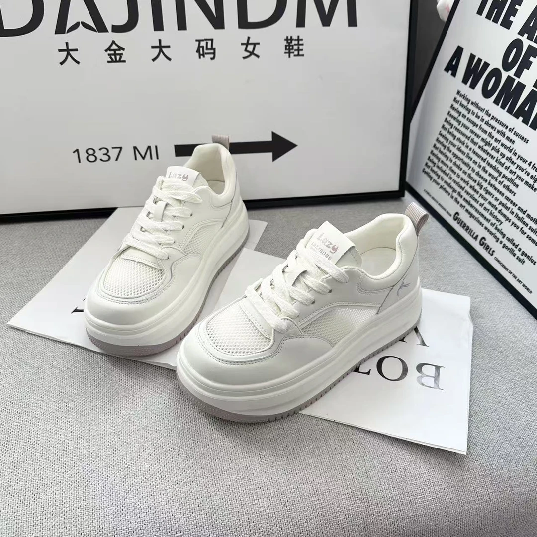 DAJINDM大码定制女鞋40-43爆款网面舒适小白鞋