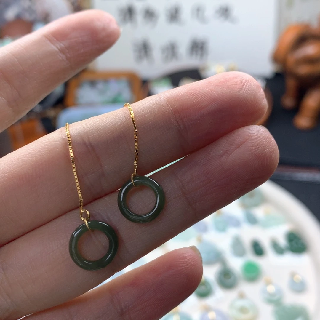 颈饰银S925镶嵌翡翠