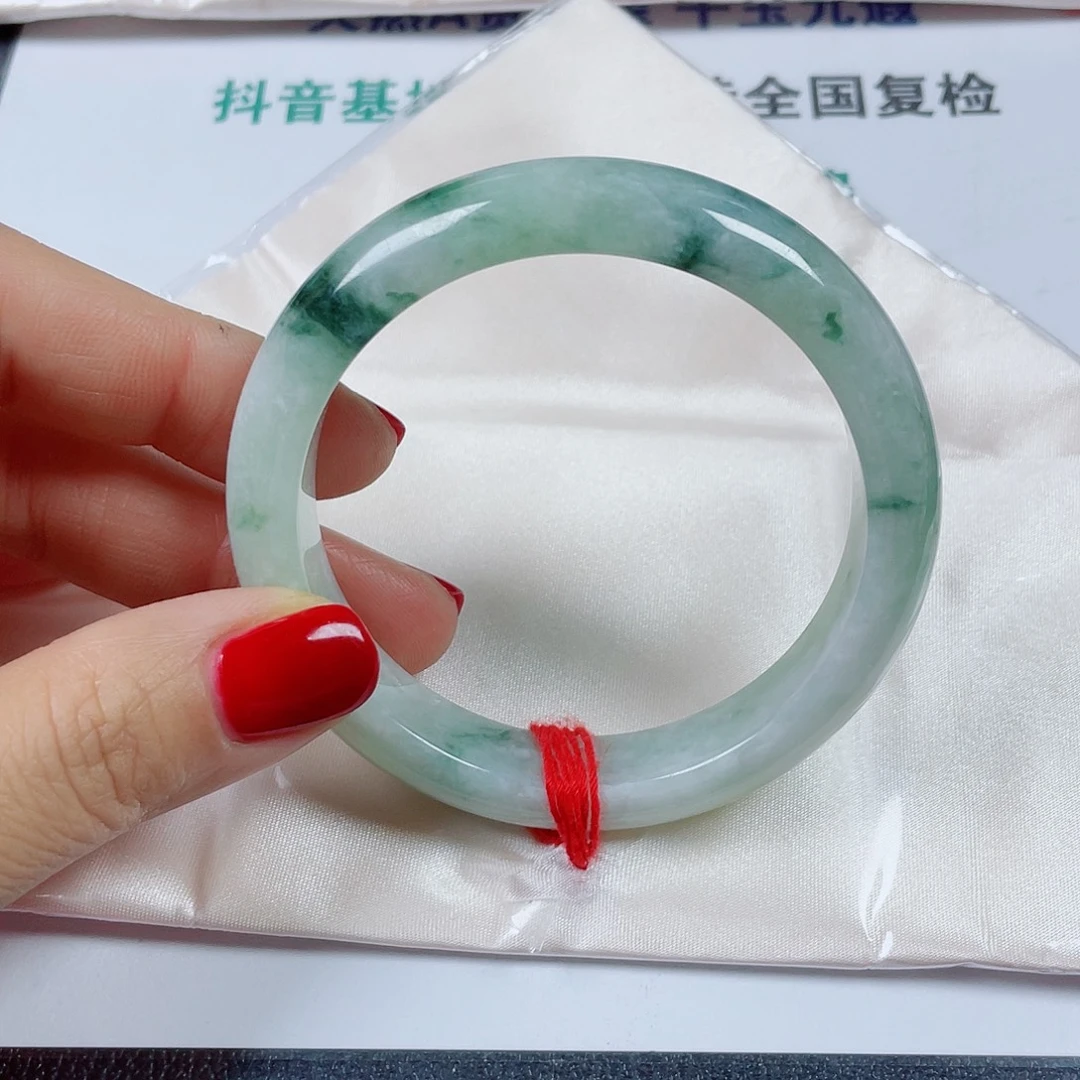 翡翠未镶嵌手镯圈口61宽13厚8.9