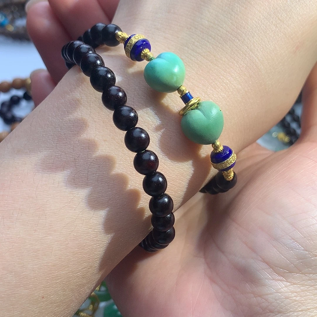 未镶嵌手串檀香紫檀（小叶紫檀）小叶紫檀双圈