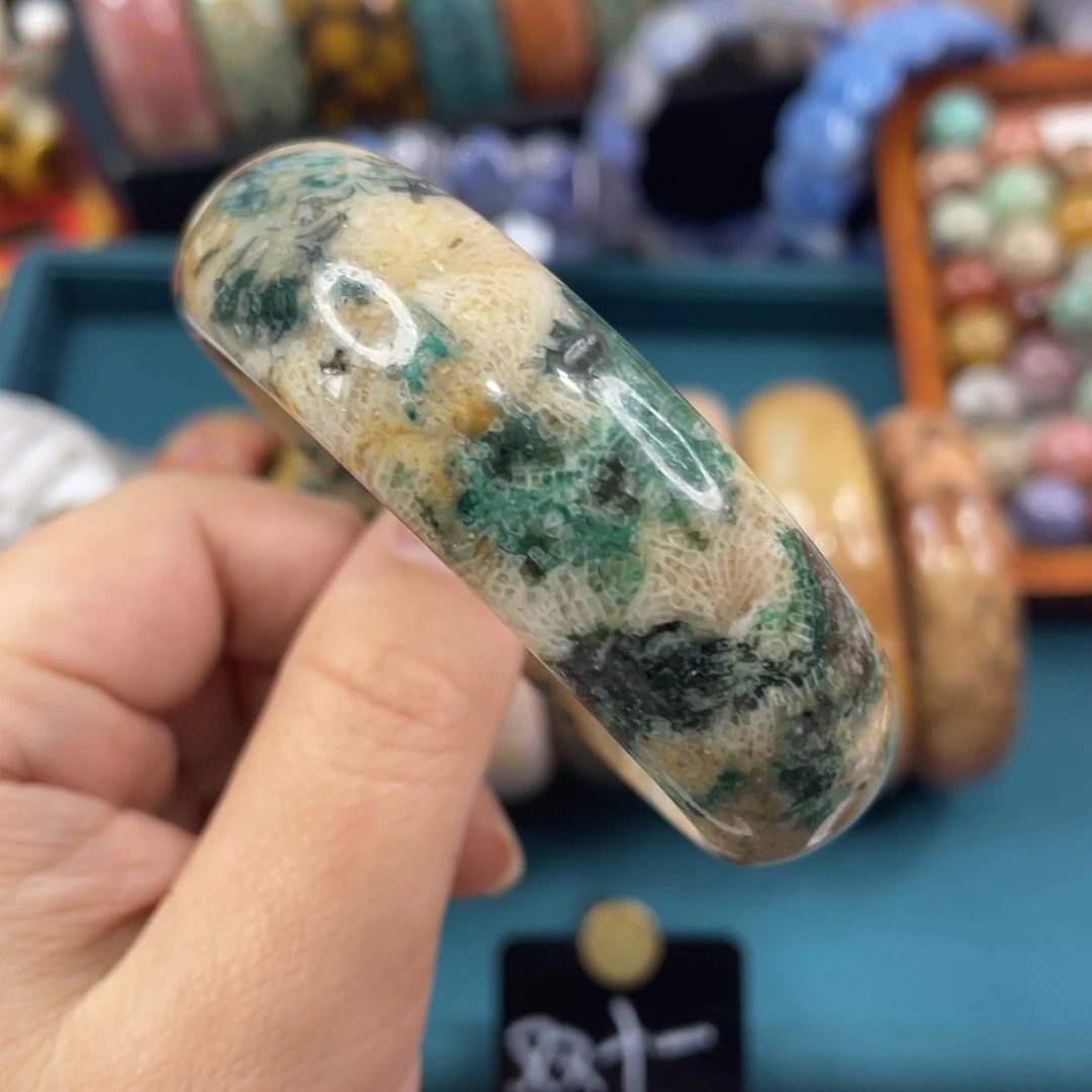 未镶嵌手镯硅化玉