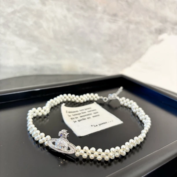 铜合金仿珍珠项链 地球zz项链XL3070