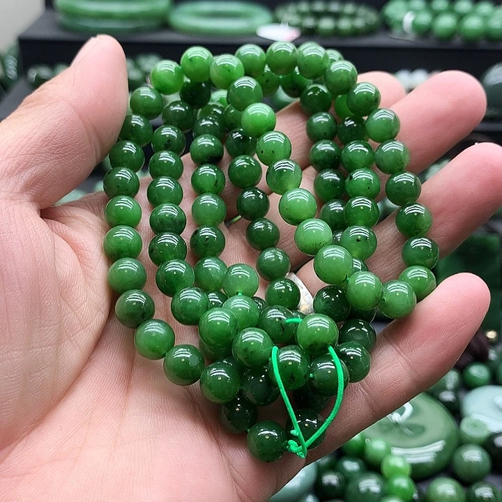 手链未镶嵌和田玉（碧玉）