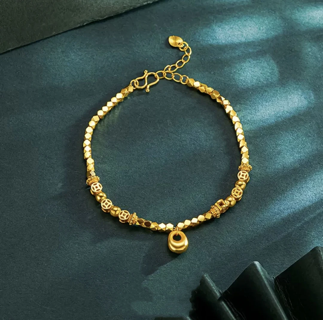 铜合金手链 新中式手链国潮复古时尚手环小众高级感气质手饰百搭