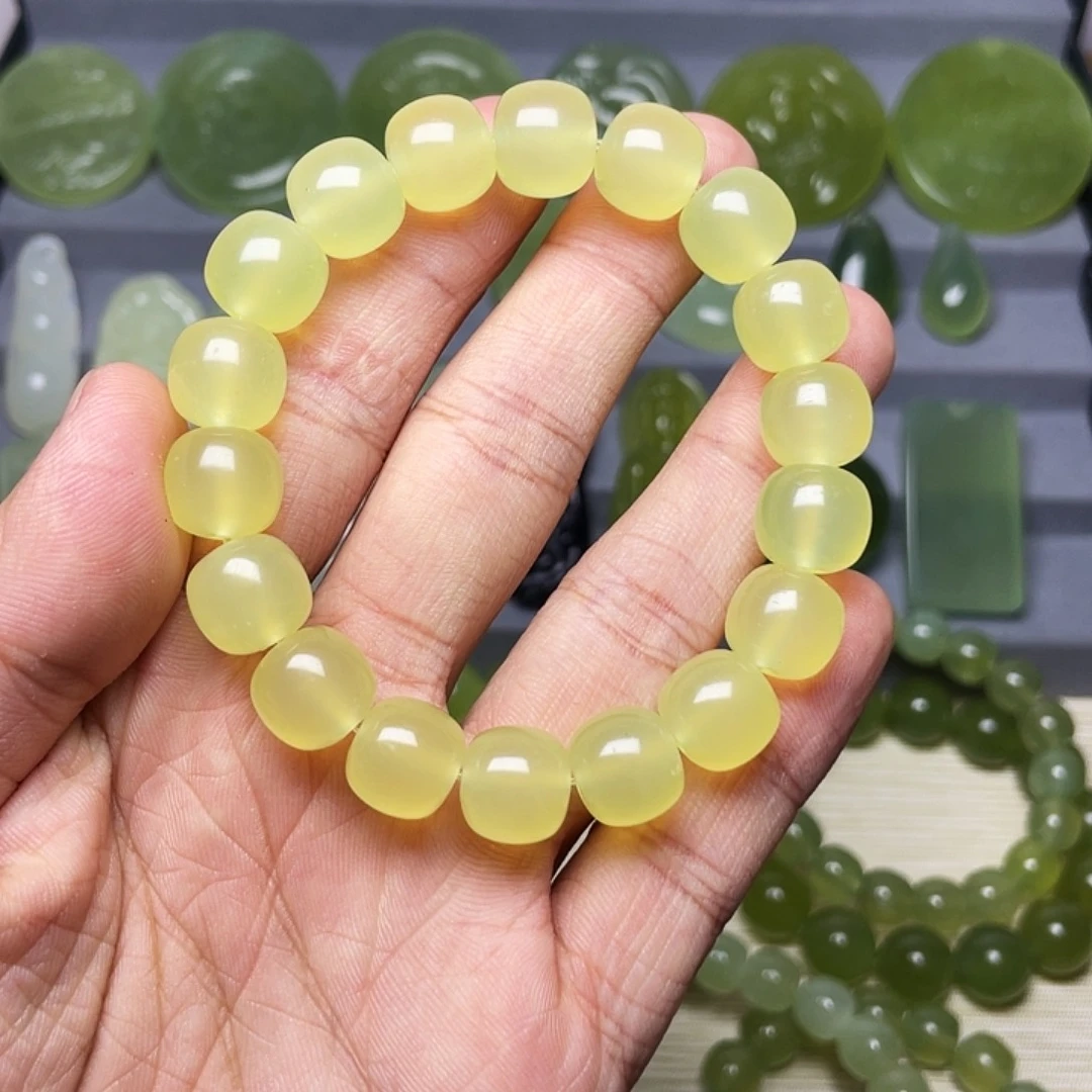 蛇纹石玉未镶嵌手链