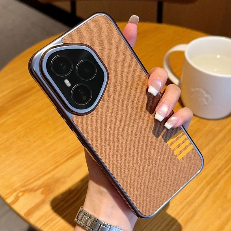 荣耀400 Pro手机壳轻奢华电镀布纹300ultra高端简约皮质商务男女