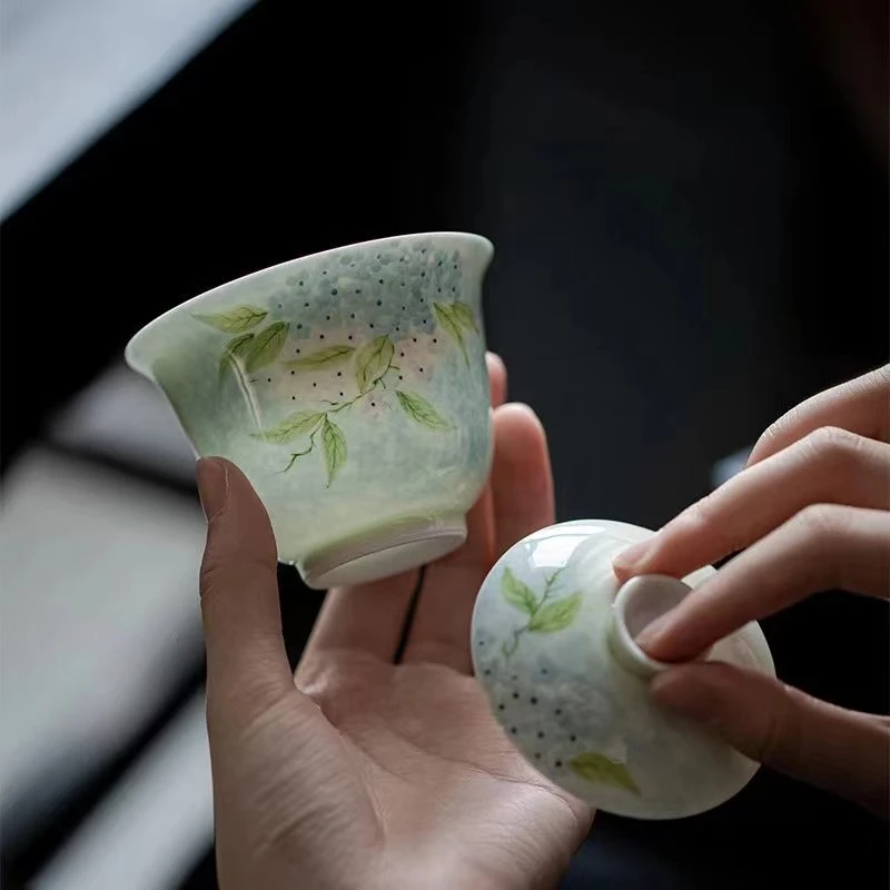 明知山志-果青-蓝风铃-华初盖碗