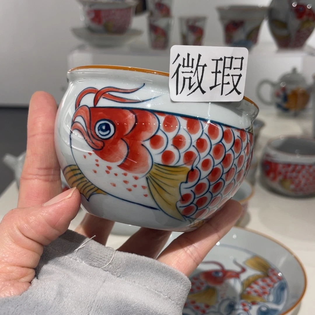 微瑕釉下彩纯手绘