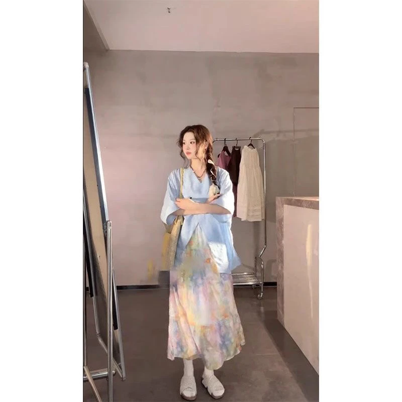 大码胖MM春夏白色仙气高腰半身裙法式设计显瘦气质A字裙春夏百搭