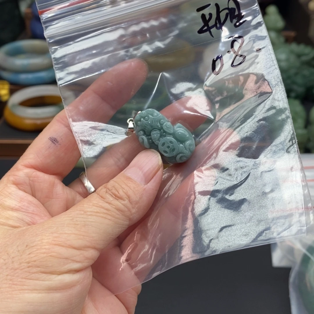 翡翠颈饰银S925镶嵌平*