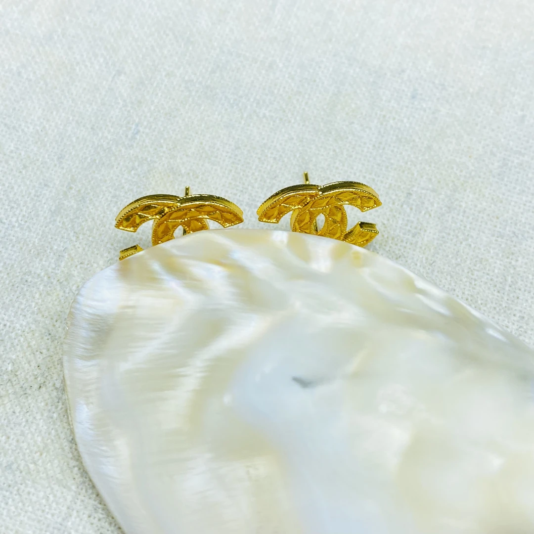 耳饰 耳饰 G黄色双c耳钉多样性发货49483