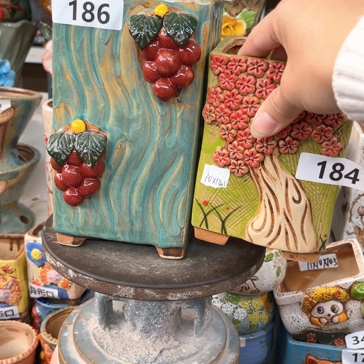 紫砂花盆粗陶材质多肉花盆