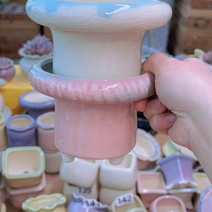 红陶陶瓷花盆当场满12包邮