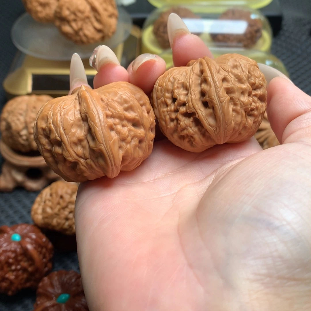 文玩核桃把件42全品元宝