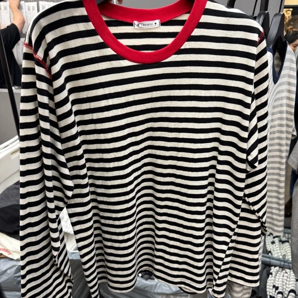 东大门正品 cr新款条纹t恤（不支持退货）