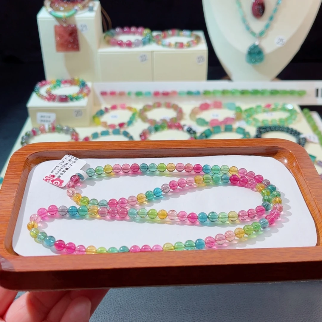 碧玺手串未镶嵌手串