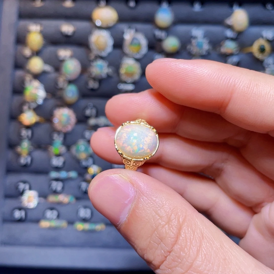 欧泊戒指）银S925镶嵌A****