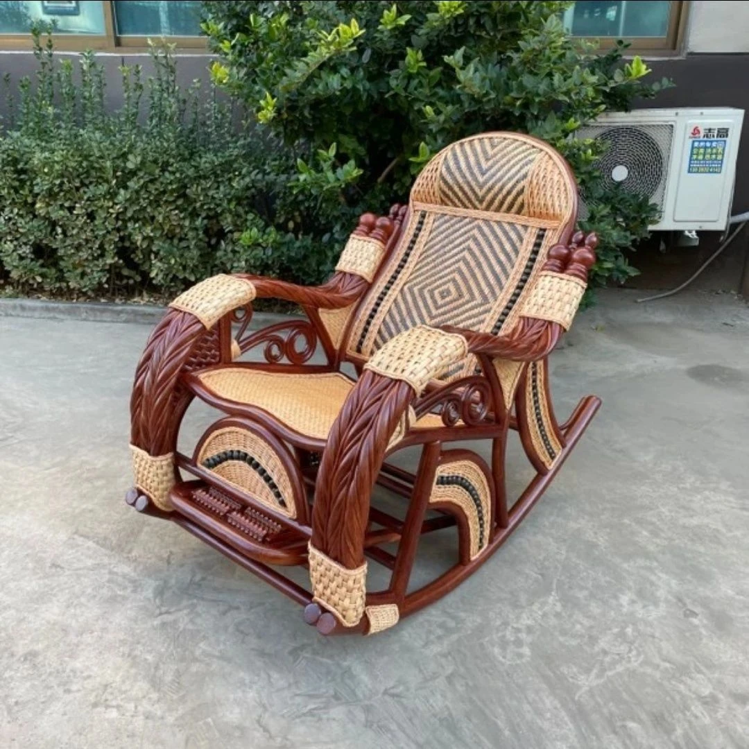 产品质量摇椅结实椅子躺椅家用客厅沙发阳台摇摇椅真藤逍遥摇椅