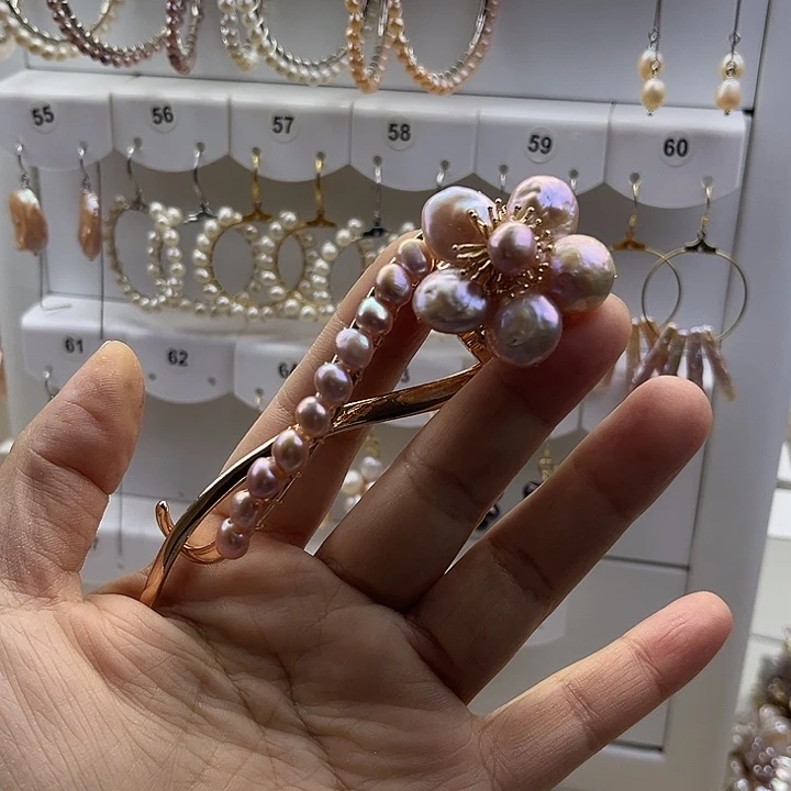 淡水珍珠发夹未镶嵌