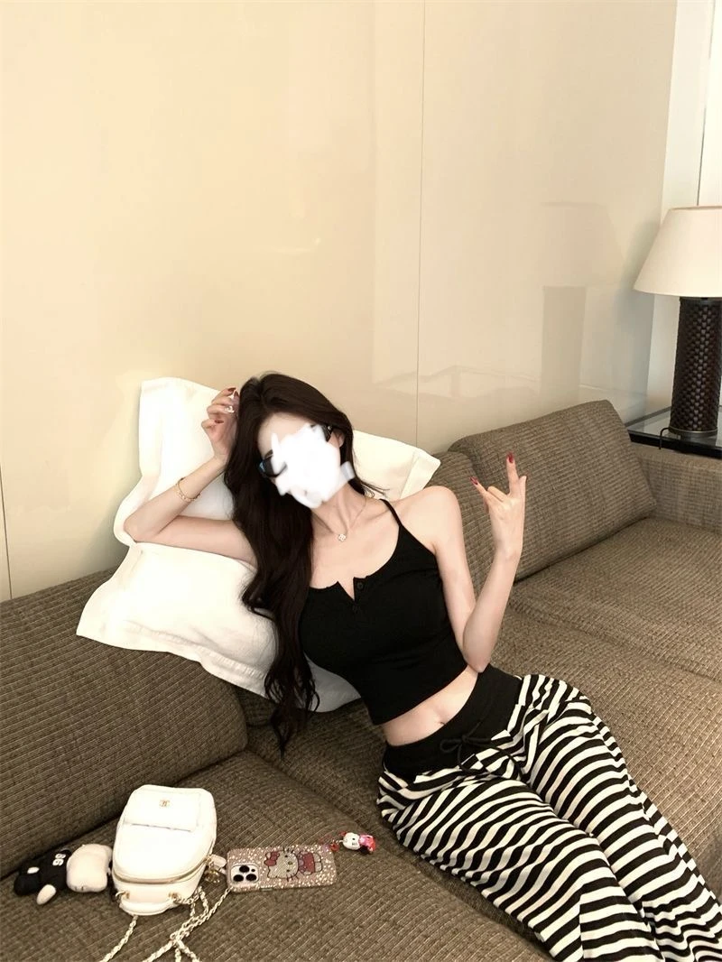 纯欲风其他风格时尚套装性感露肩短袖短款上衣高腰