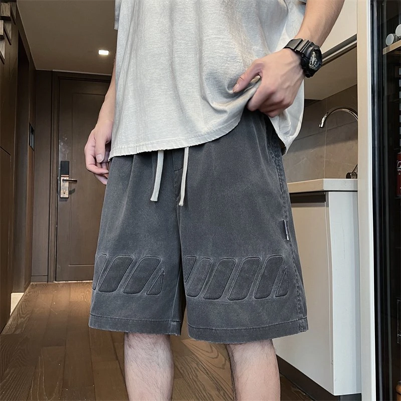 PEACE URBAN冰丝钢印短裤男士夏季休闲五分8707