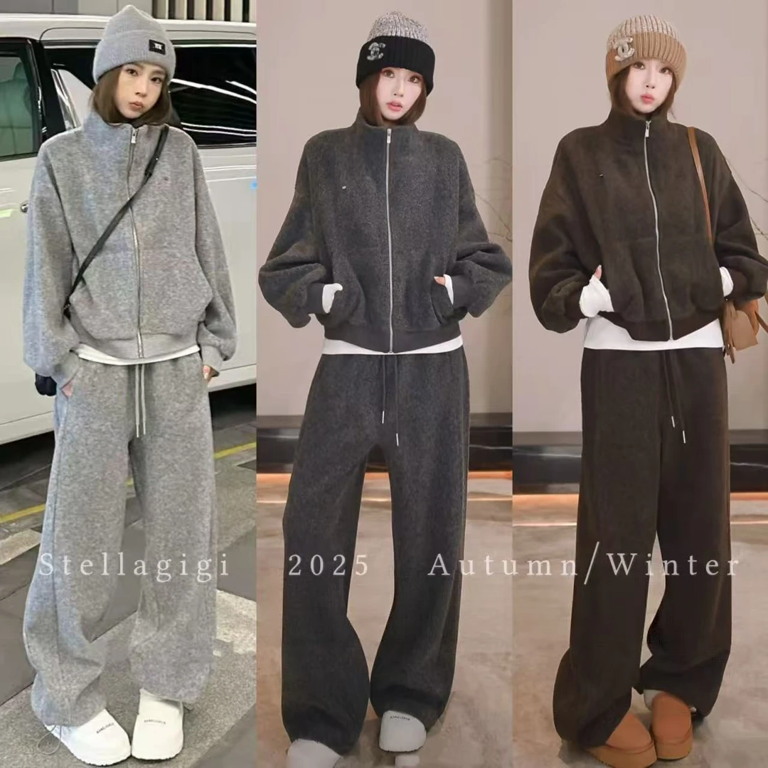 SG / 杨依姗 AW韩系立领卫衣+松紧长裤休闲套装TZ-20252335