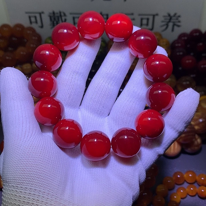 松木手串/手链1.8 帝王血龙木高冰透
