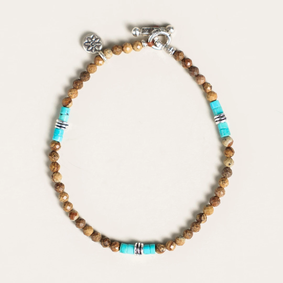 925银手链 【碧痕】幻渺原创设计 | 复古简约纯银十字侧挂手工手链