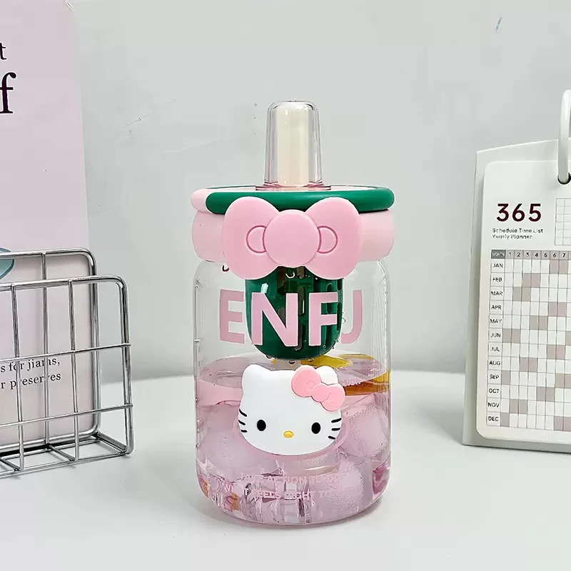 玻璃杯女生高颜值吸管水杯茶水分离2025新款耐高温家用办公室茶杯