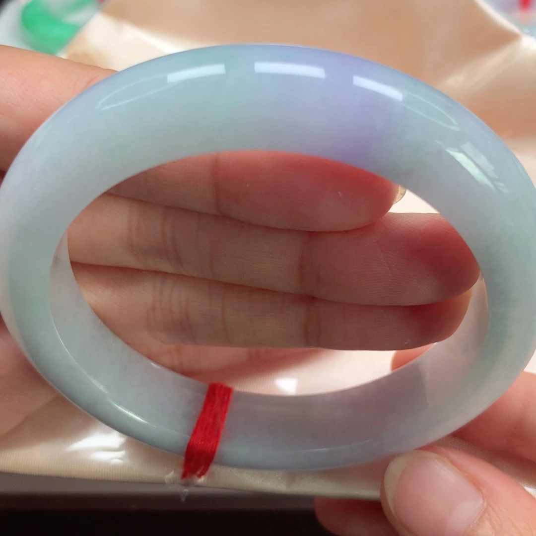 翡翠未镶嵌手镯紫色