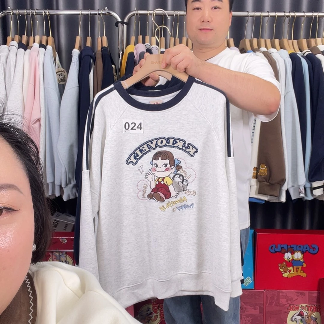 不二妹圆领套头卫衣