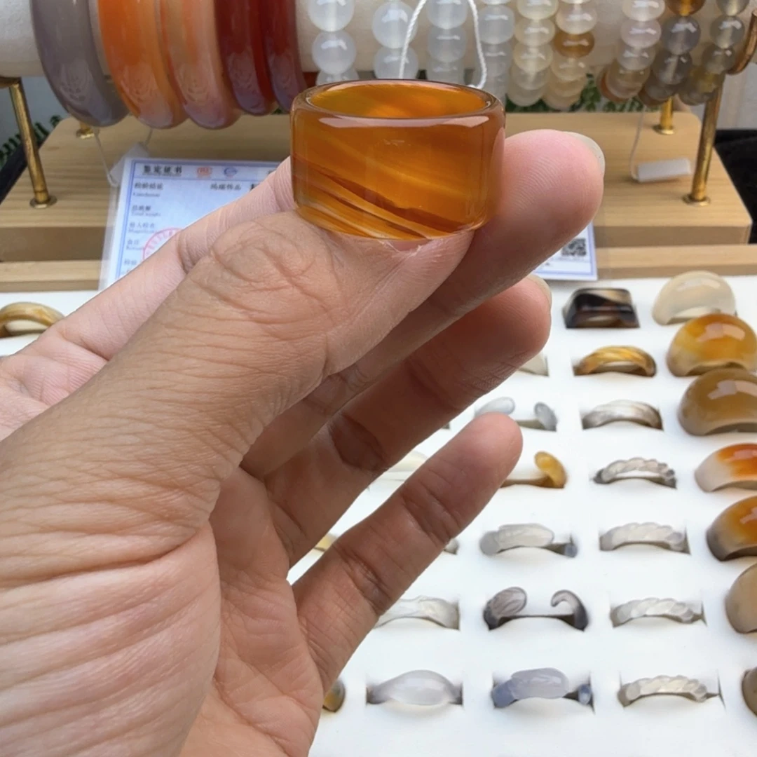 未镶嵌戒圈玛瑙/玉髓22圈福利