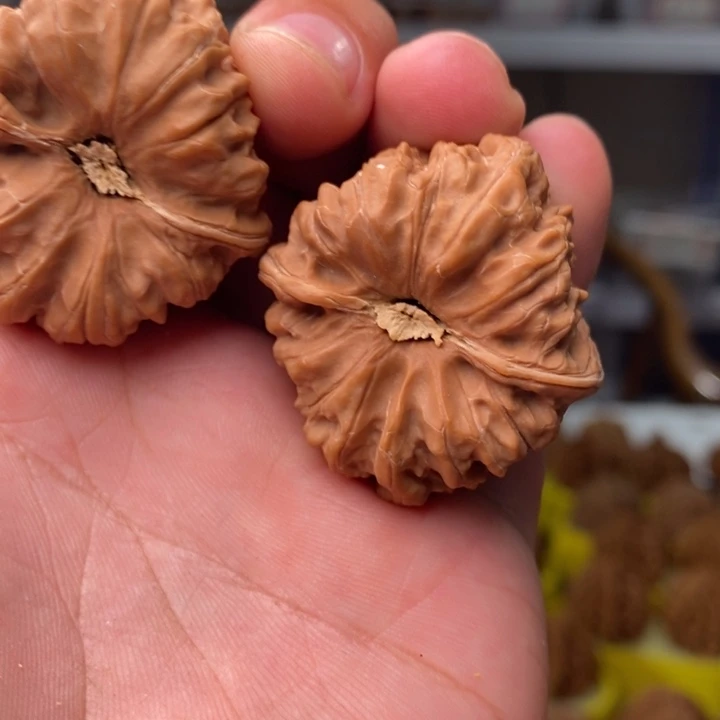 文玩核桃把件文玩核桃凹底35-36全品