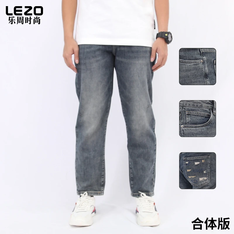 LEZO乐周时尚男装牛仔十分裤L25228011