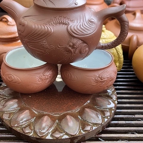 紫砂茶壶狮*?宜兴紫砂