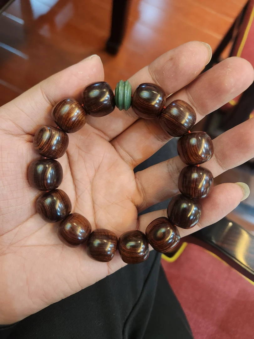 海南黄花梨1.5×1.6开门海紫油梨老料手串