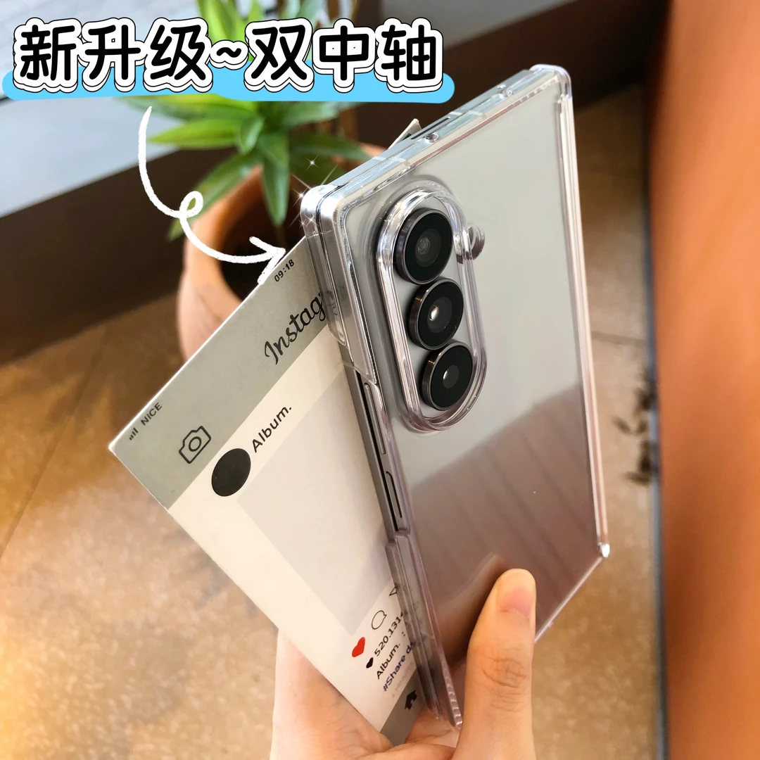适用于三星zfold7手机壳新款磁吸透明超薄防摔w26双中轴全包边角