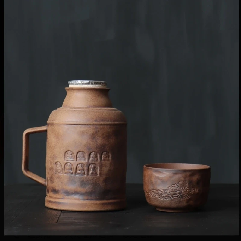 （拿.斋）高端焖茶壶550cc   粗陶岩矿软水化水净化茶汤.透气性强.