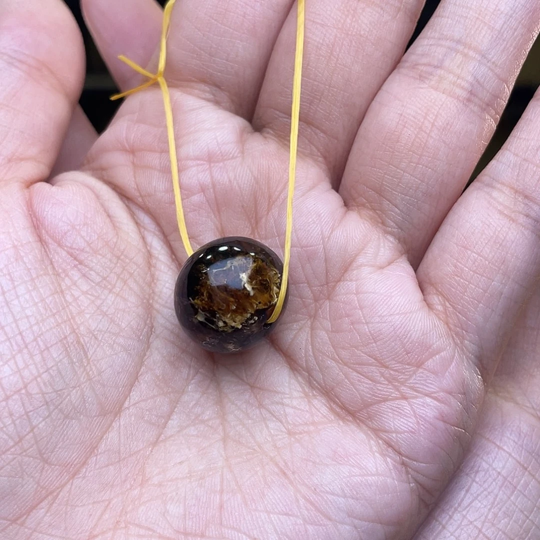 琥珀裸石未镶嵌夏****子抚顺琥珀17+花蜡单珠