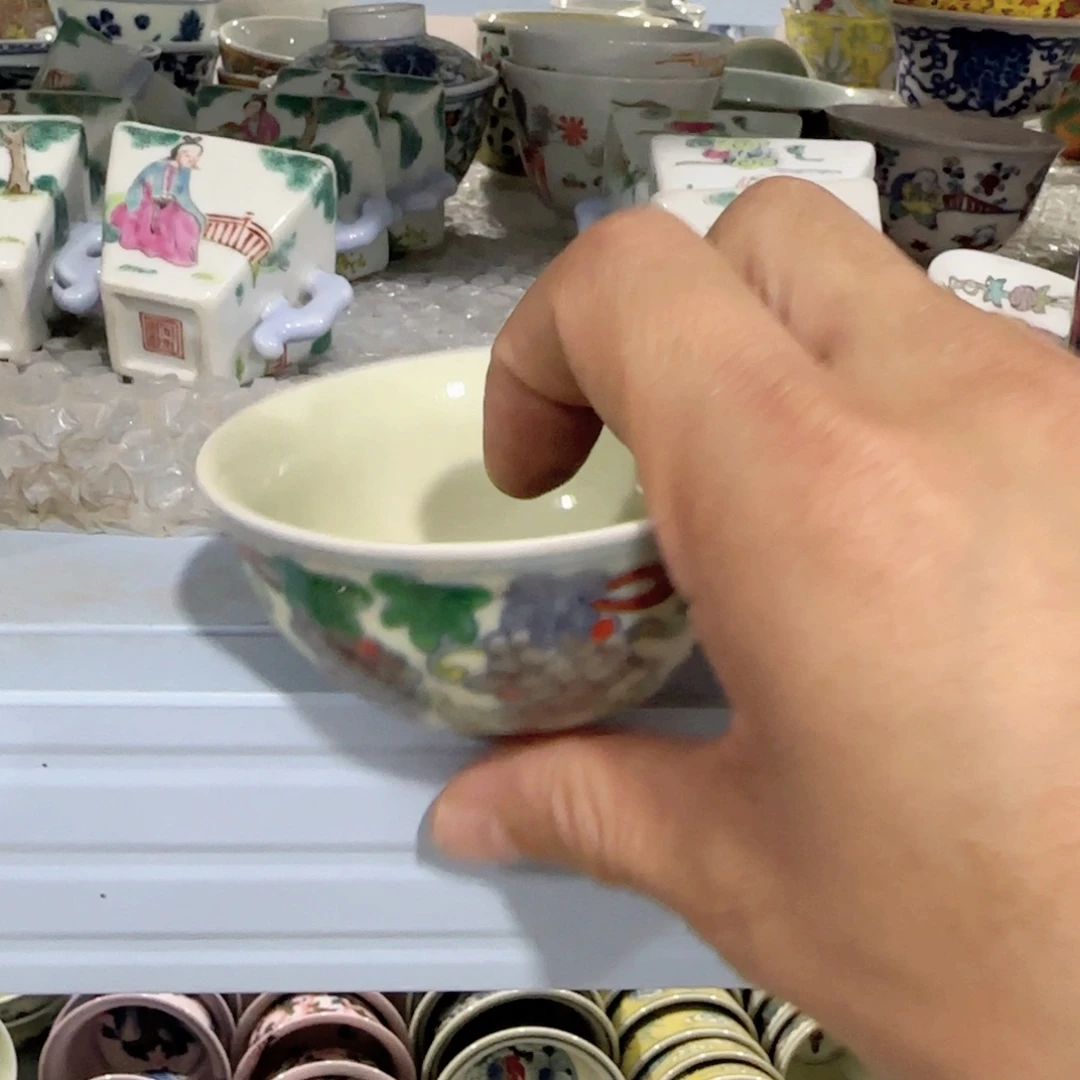 手绘瓷器，全部处理