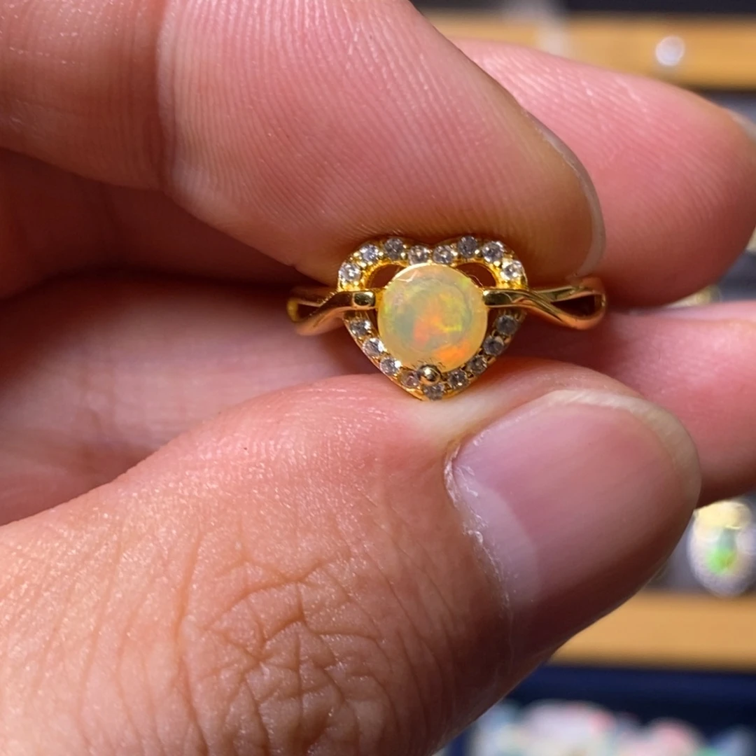 银S925镶嵌欧泊戒指51