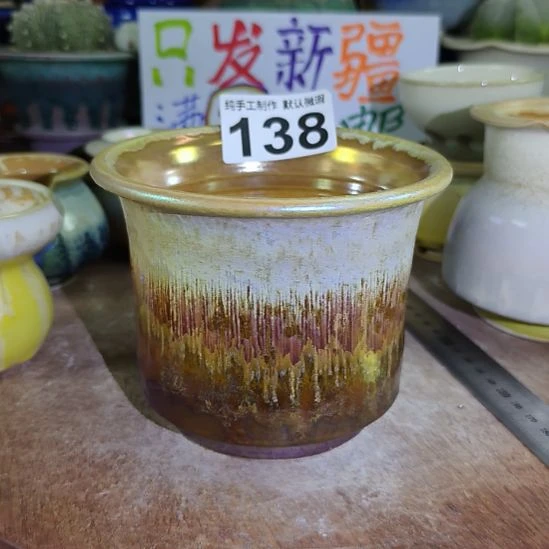 景德镇手工高温陶瓷：口12.5高10.5