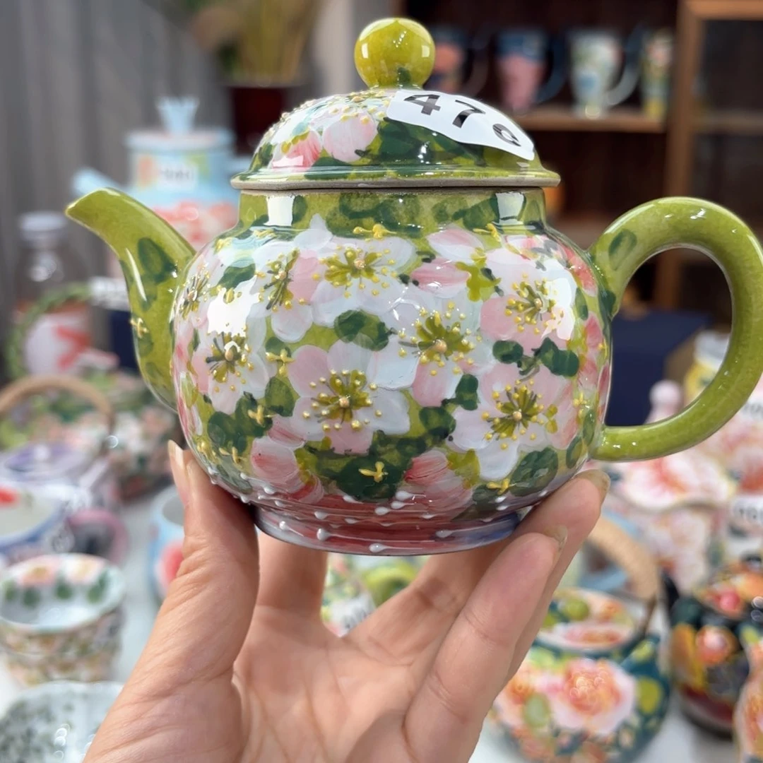 景德镇手绘高温釉下彩陶瓷茶具