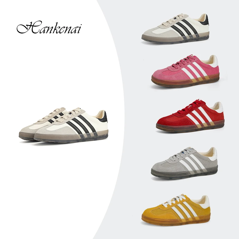 2025新款复古韩版休闲牛皮阿甘经典鞋色内增高德训鞋鞋子