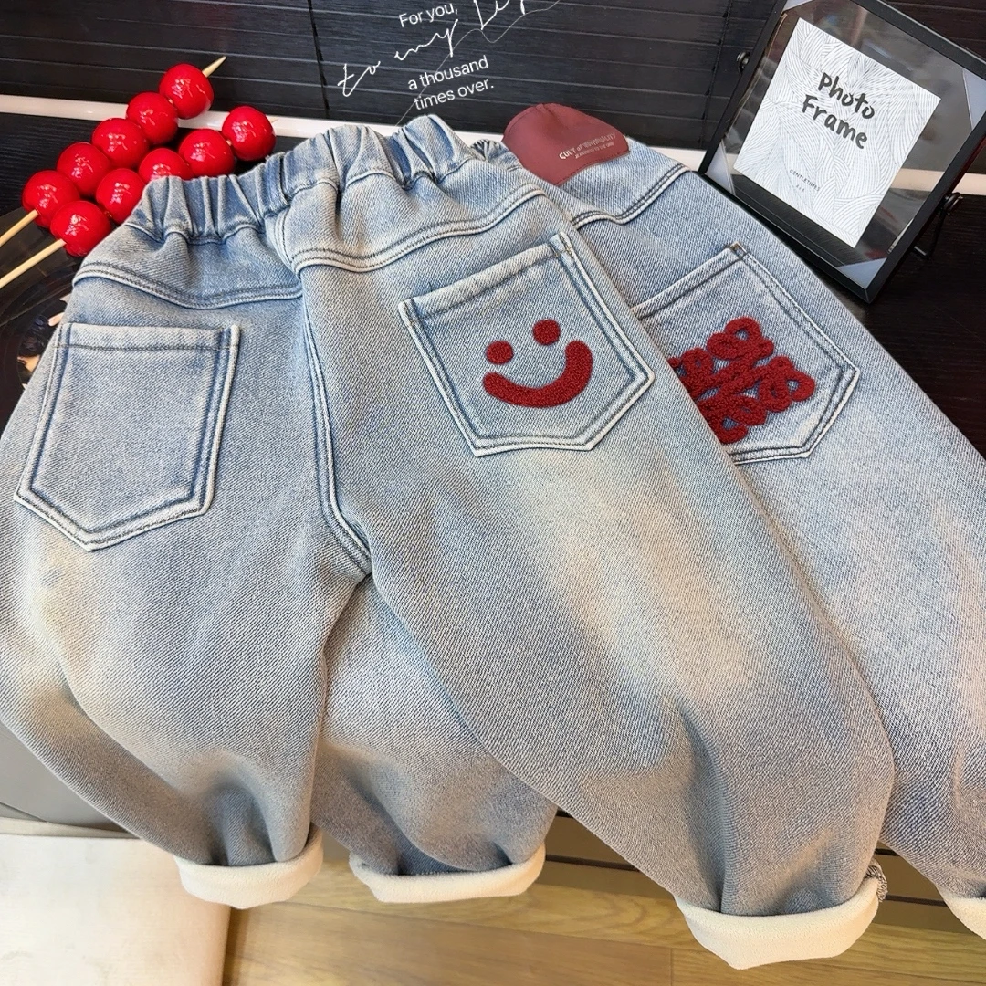 【年款 奥粒绒牛仔裤】姐弟款新年款软牛仔