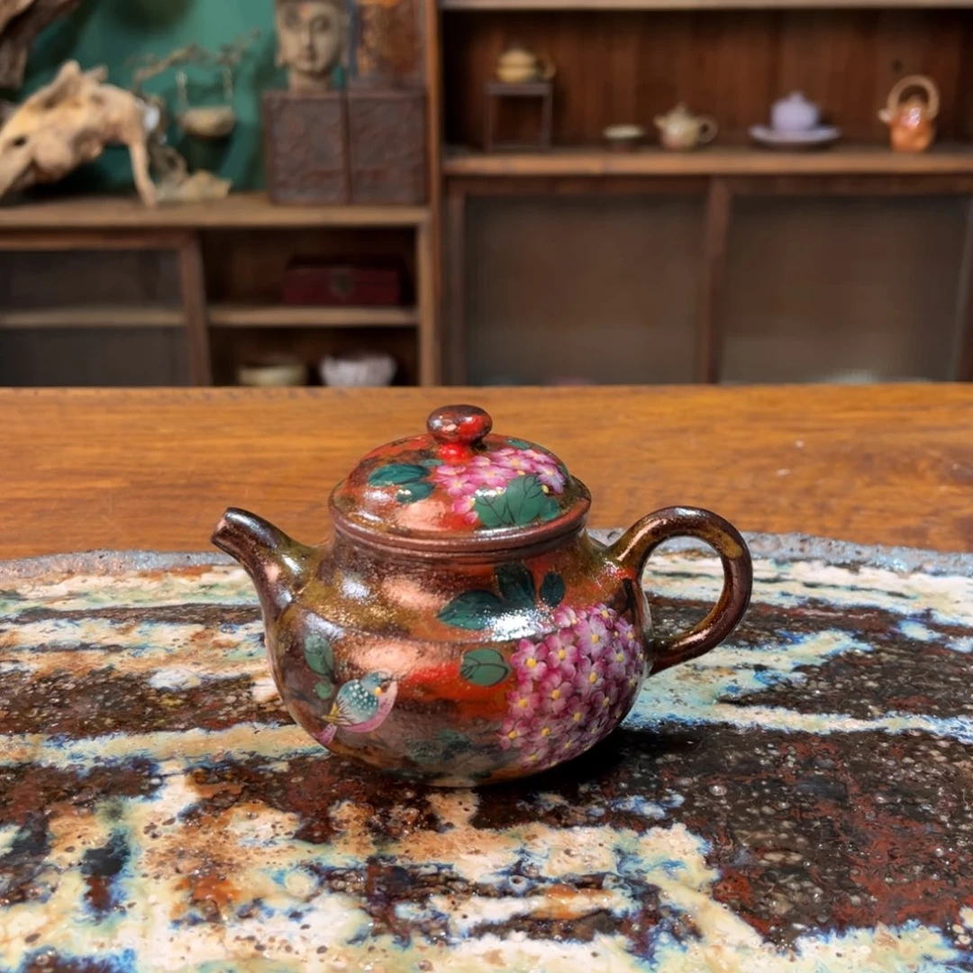 杯柴烧手工手绘陶瓷