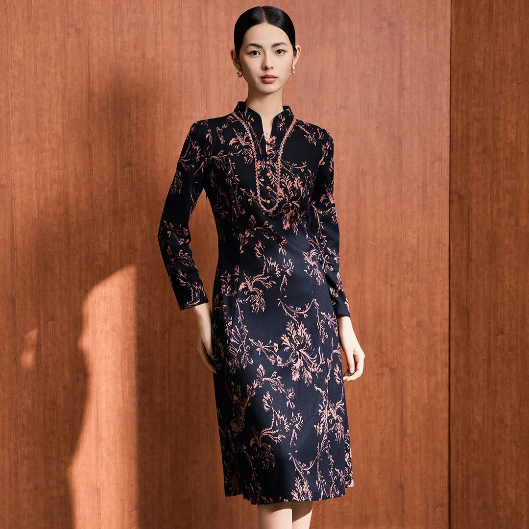 【福利专属】马天奴A字裙长裙连衣裙中国风VDA562DRX0